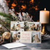 クリスマスホリデーシーズン家族写真カード 招待状