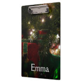 クリスマスホリデーシーンの下のギフト クリップボード (左)
