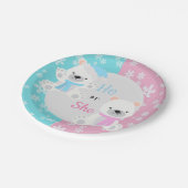 クリスマスホリデージェンダーがホッキョクグマを明かす ペーパープレート (アングル)