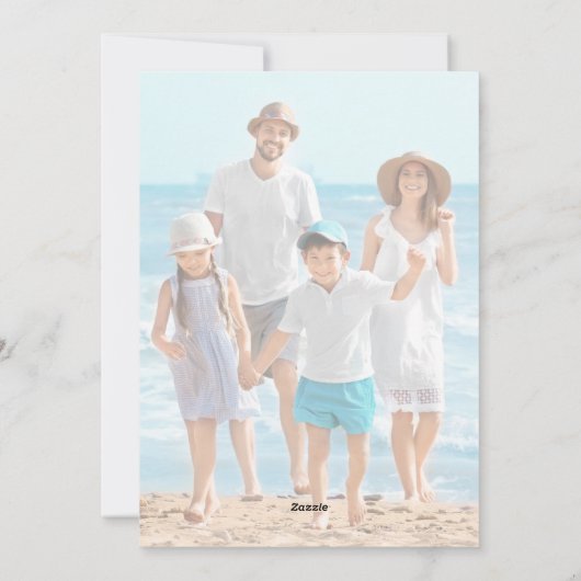 クリスマスホリデージョイシンプルトレンディービーチ2写真 シーズンカード (裏面)