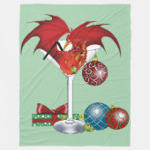 クリスマスホリデージョイドラゴン フリースブランケット (正面)