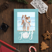 クリスマスホリデージョイフォトシンプルトレンディービーチ シーズンカード