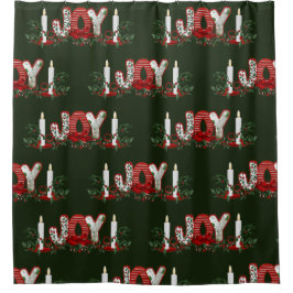 クリスマスホリデージョイ シャワーカーテン