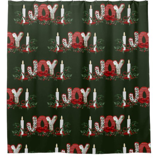 クリスマスホリデージョイ シャワーカーテン (正面)