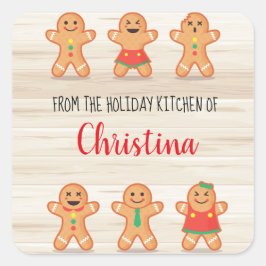 クリスマスホリデージンジャーパン スクエアシール