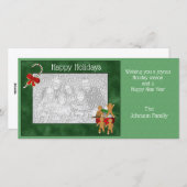 クリスマスホリデージンジャーブレッドクッキーのフォトカード シーズンカード (正面/裏面)