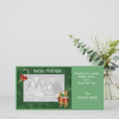 クリスマスホリデージンジャーブレッドクッキーのフォトカード シーズンカード (スタンド正面)