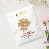 クリスマスホリデージンジャーブレッドクッキー交換 フェイバーバッグ (封をした状態)