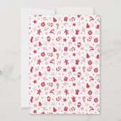 クリスマスホリデージンジャーブレッドクッキー交換 招待状 (裏面)