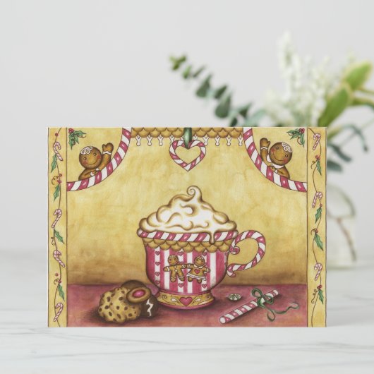 クリスマスホリデージンジャーブレッド招待状 招待状 (スタンド正面)