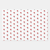 クリスマスホリデースカルサンタスタイリッシュハ ラッピングペーパーシート (正面2)