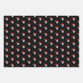 クリスマスホリデースカルサンタスタイリッシュハ ラッピングペーパーシート (正面)