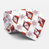クリスマスホリデーススカンジナビア赤いホワイトパターン ネクタイ (ロール)