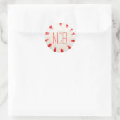 クリスマスホリデーステッカーいけなまたはニース ラウンドシール (バッグ)