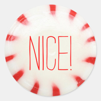 クリスマスホリデーステッカーいけなまたはニース ラウンドシール