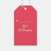 クリスマスホリデーストリングライツフラミカラフルンゴ ギフトタグ (裏面)