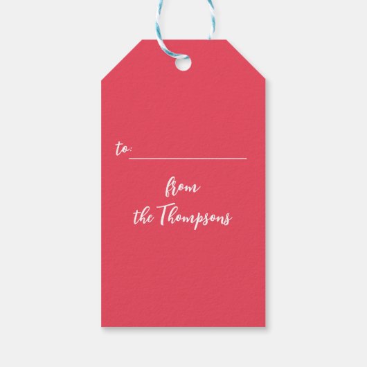 クリスマスホリデーストリングライツフラミカラフルンゴ ギフトタグ (裏面)