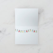 クリスマスホリデーストリングライトおもしろいフェスティバルシンプル シーズンカード (内部)