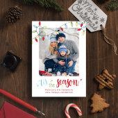 クリスマスホリデーストリングライトザシーズンおもしろい シーズンカード