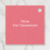 クリスマスホリデーストリングライトピンクフラミンゴ フェイバータグ (裏面)