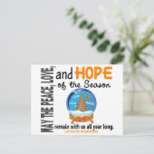 クリスマスホリデースノーグローブ1白血病 シーズンポストカード (スタンド正面)