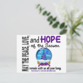 クリスマスホリデースノーグローブ1膵臓がん シーズンポストカード (スタンド正面)