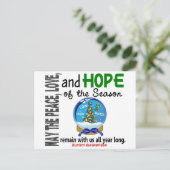 クリスマスホリデースノーグローブ1自閉症 シーズンポストカード (スタンド正面)