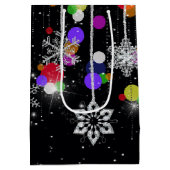 クリスマスホリデースノーフレークスミディアム抱き枕 ミディアムペーパーバッグ (裏面)