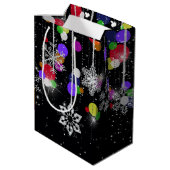 クリスマスホリデースノーフレークスミディアム抱き枕 ミディアムペーパーバッグ (裏面アングル)