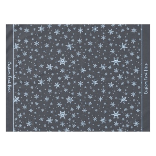 クリスマスホリデースノーフレークパーソナライズされた冬 テーブルクロス (正面(横))