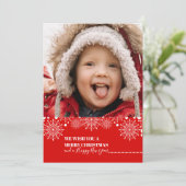 クリスマスホリデースノーフレーク写真 シーズンカード (スタンド正面)