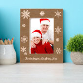 クリスマスホリデースノーフレーク縁ど冬 レーザー彫刻フレーム