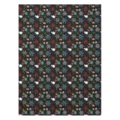 クリスマスホリデースノーフレーク雪だるまミスタルトー テーブルクロス (正面)