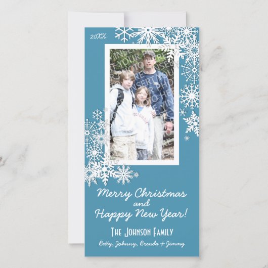 クリスマスホリデースノーフレーク シーズンカード (正面)