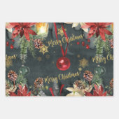 クリスマスホリデースプレンダー光沢 ラッピングペーパーシート (正面)