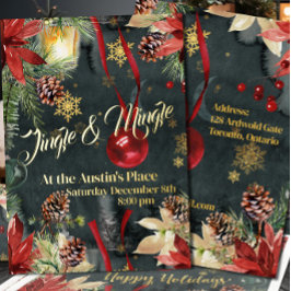 クリスマスホリデースプレンダーJingle&Mingleパーティー 箔招待状