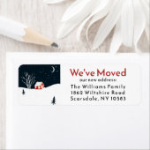 クリスマスホリデーズウィンター引っ越しましたニューホーム ラベル (インサイチュ)