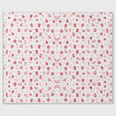 クリスマスホリデーズエレメントパターン ラッピングペーパー (フラット)