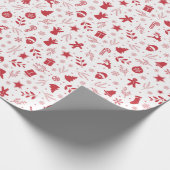 クリスマスホリデーズエレメントパターン ラッピングペーパー (角)