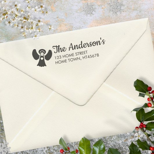 クリスマスホリデーズエンジェルネーム差出人住所 セルフインキングスタンプ