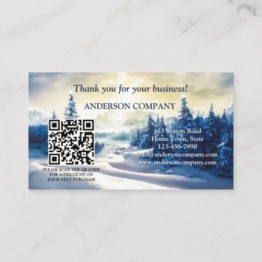 クリスマスホリデーズカンパニーサンキュービジネスカード 名刺 (裏面)