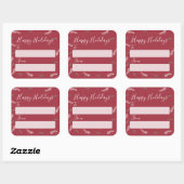 クリスマスホリデーズギフトラベルからかわいい スクエアシール (シート)