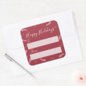 クリスマスホリデーズギフトラベルからかわいい スクエアシール (封筒)