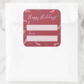 クリスマスホリデーズギフトラベルからかわいい スクエアシール (バッグ)