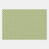 クリスマスホリデーズグリーン白メリーと明るい ラッピングペーパーシート (正面2)