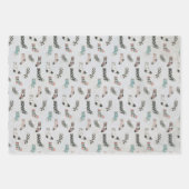 クリスマスホリデーズコージーウィンターソックスツハイゲ ラッピングペーパーシート (正面)