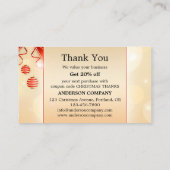 クリスマスホリデーズサンキュービジネスカード 名刺 (裏面)