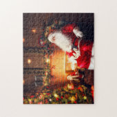 クリスマスホリデーズサンタクロースフェスティバルツリー ジグソーパズル (縦)