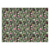 クリスマスホリデーズシックな水の色のフローラルパターン テーブルクロス (正面(横))