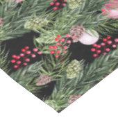 クリスマスホリデーズシックな水の色のフローラルパターン テーブルクロス (アングル)